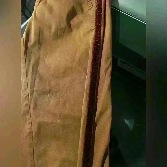 Chino by Anthropologie relaxed velvet striped pants tan size 25 - Picture 7 of 11